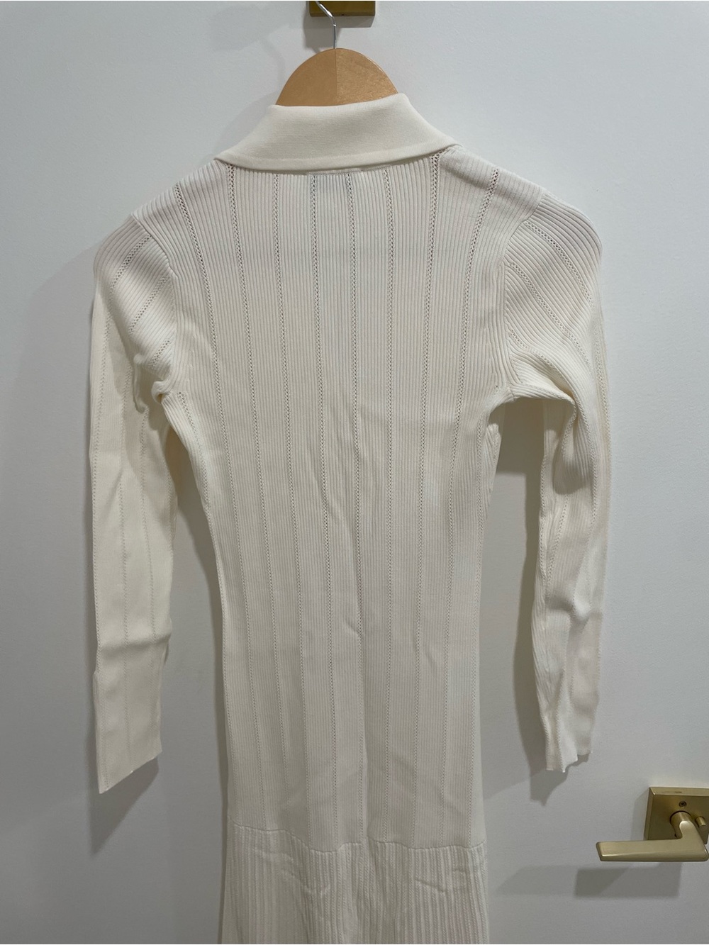 Sandro Cream White Maxi Knit Dress - Picture 5 of 7